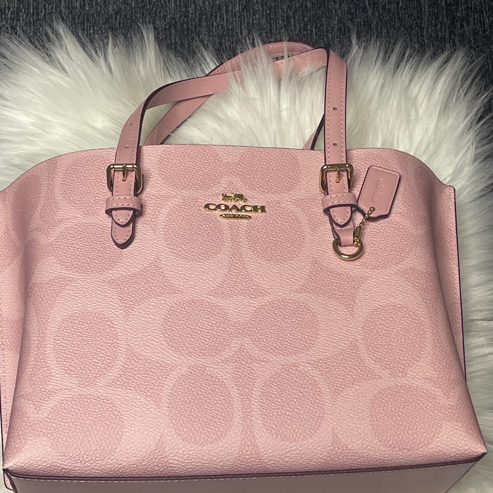 Coach Powder Pink Mollie 25 tote bag